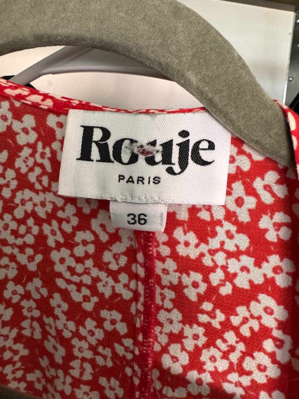 Rouje Gabin Red Floral Midi Dress - Picture 12 of 16